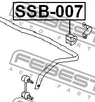 FEBEST - SSB-007 - Ø 16mm Втулка стабілізатора зад. Subaru Impreza 02-/Legacy 99-