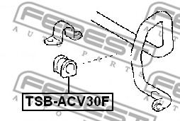 FEBEST - TSB-ACV30F - Ø 23mm Втулка стабілізатора пер.Toyota Camry 01-, Camry ACV40,GSV40 06-