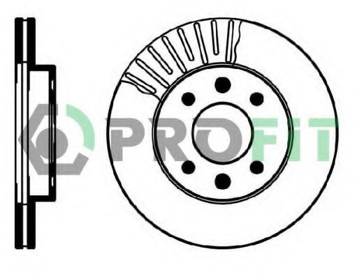 PROFIT - 5010-0158 - Гальмівний диск перед. вент. Renault 9/19/21/Clio I/Kangoo/Megane