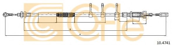 COFLE - 10.4741 - Трос ручного гальма перед. Citroen Jumper 2.0-3.0 HDI 06- (2296/1981mm)