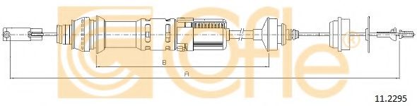 COFLE - 11.2295 - Трос зчеплення (автомат, регулювання)  Citroen Berlinho 1.4/1.6 97-