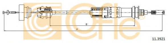 COFLE - 11.3921 - (автомат)Трос зчеплення Fiat Ulysse 2.0TD;Scudo 1.6;Expert 94->