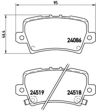 Торм.колодки зад. Honda Civic VII and Hatchback and Type R 01/06- (wva 24086)