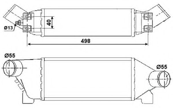 NRF - 30259 - Радіатор інтеркулера Ford Transit 2.0DI 00-06