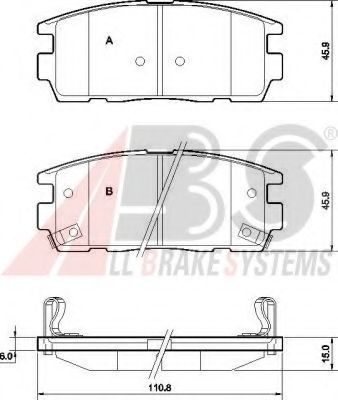 A.B.S. - 37583 - Гальмівні колодки дискові зад. Chevroler Captiva/Opel Antara 2.4, 3.2 V6 06-