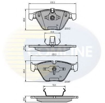 COMLINE - CBP02033 - CBP02033 Comline - Гальмівні колодки до дисків