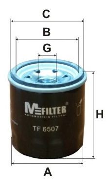 MFILTER - TF 6507 - Фильтр масляный двигателя DAEWOO MATIZ 03- (пр-во M-FILTER)
