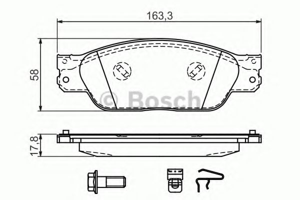 BOSCH - 0 986 494 141 - Колодки гальмівні дискові