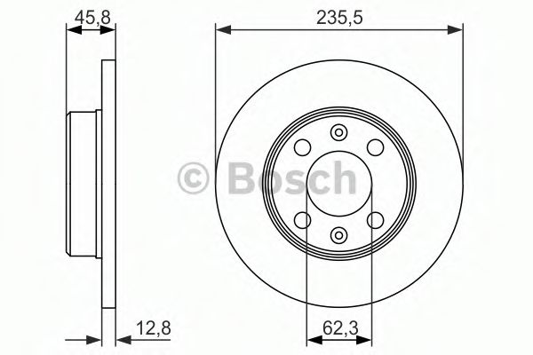 BOSCH - 0 986 479 913 - Тормозной диск передний (пр-во Bosch)