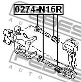 FEBEST - 0274-N16R - Ремкомплект гальмівного супорта задн.Nissan Almera , Micra , Primera 1.0-2.2D 08.92-11.06