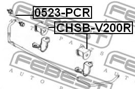 FEBEST - CHSB-V200R - Втулка стабілізатора зад. Chevrolet Evanda; Daewoo Evanda 2.0 08.02-