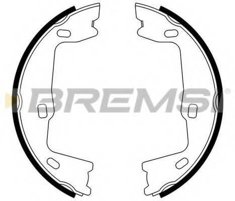 BREMSI - GF0349 - Колодки ручного тормоза Opel Astra F 91-01/Vectra A ,B 88-03