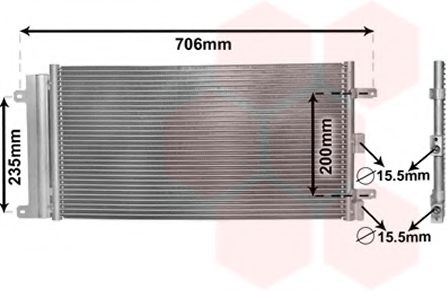 Радіатор кондиціонера Fiat Doblo 1.4/1.6/1.6CNG 10.01-