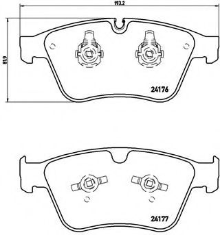 BREMBO - P 50 105 - Тормозные колодки  дисковые, к-кт.