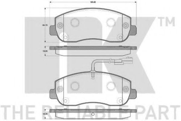 Гальмівні колодки дискові перед. Opel Movano Renault Master III 2.3Dci/2.3Cdti 05.10-