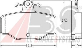A.B.S. - 36741 - Гальмівні колодки дискові зад. Nissan Almera II/Tino, Primera 1.5-2.2D 06.90-