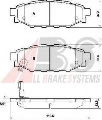 A.B.S. - 37499 - Гальмівні колодки дискові зад. Subaru Legacy IV 2,0/2,5 03-