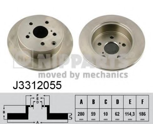 Гальмівний диск Toyota Avensis 2.2D 07.05-11.08