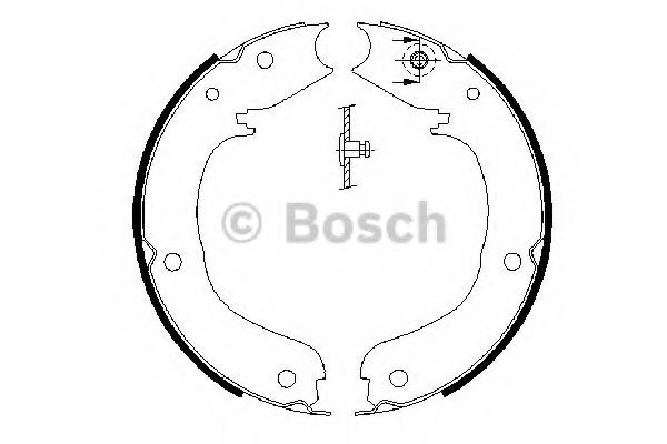 BOSCH - 0 986 487 710 - Гальмівні колодки барабан. Mitsubishi Pajero III 2.5TDi 01-