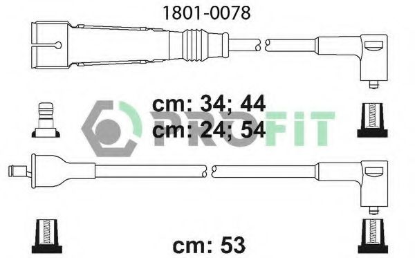 PROFIT - 1801-0078 - Комплект кабелів високовольтних