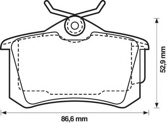 JURID - 573005J - Гальмівні колодки дискові зад. Citroen/Peugeot/Renault/VAG (17mm)