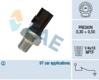 FAE - 12610 - Датчик тиску масла Ford Focus/Mondeo/Tranzit 02-/Fiat/Citroen/Peugeot 2.2Hdi