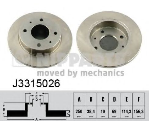 NIPPARTS - J3315026 - Диск гальмівний