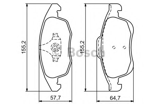 BOSCH - 0 986 494 235 - Гальмівні колодки дискові перед. Citroen C4 Picasso 1.8i 16V/1.6HDI 07-