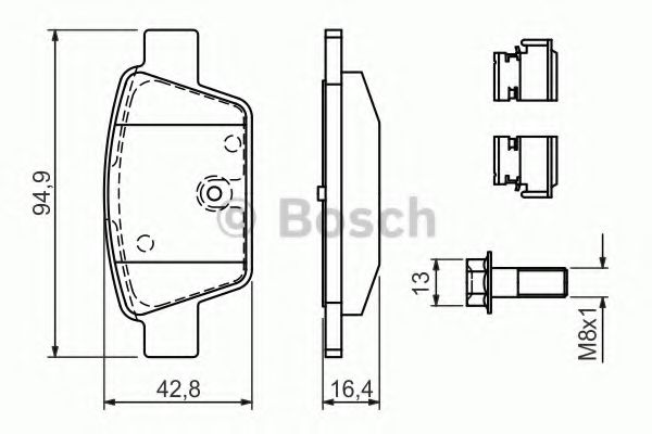 BOSCH - 0 986 494 030 - Тормозные колодки дисковые (пр-во Bosch)