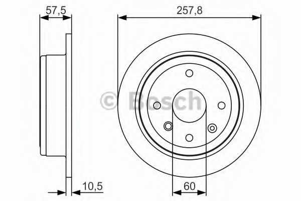 BOSCH - 0 986 479 S08 - Диск тормозной CHEVROLET AVEO, LACETTI задн. (пр-во Bosch)