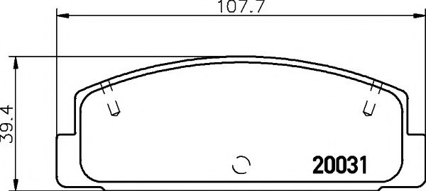 Гальмівні колодки дисковi зад. Mazda 323 93-97, 98-, 626 91-, 6 02-