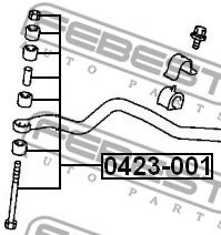 FEBEST - 0423-001 - Тяга стабилизатора MITSUBISHI AIRTREK, LANCER 95- перед. мост с двух сторон (Пр-во FEBEST)