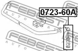 FEBEST - 0723-60A - ТЯГА СТАБИЛИЗАТОРА ПЕРЕДНЯЯ (SUZUKI GRAND VITARA/ESCUDO SQ416/SQ420/SQ625 1998-2006) FEBEST