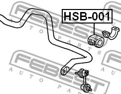 FEBEST - HSB-001 - Ø 27.2mm Втулка стабілізатора пер. Honda CR-V 01-06