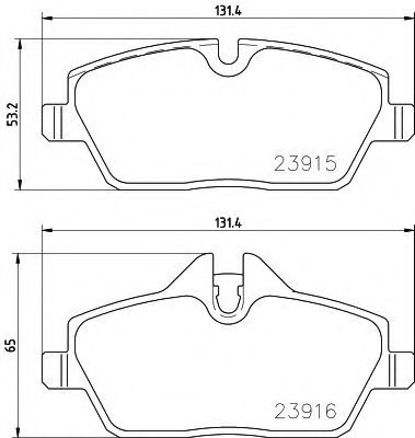 TEXTAR - 2391508 - Гальмівні колодки перед. BMW I3 (I01) Electric 08.13-