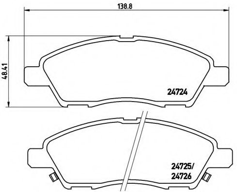 Гальмівні колодки дискові перед. Nissan Tiida 2007-