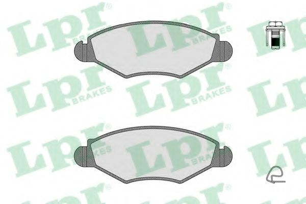 LPR - 05P903 - Гальмівні колодки дискові перед. Peugeot 206,306 1.1-1.9 93-
