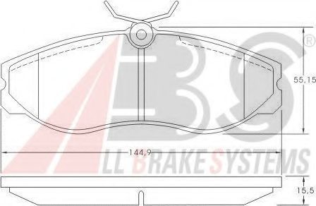 A.B.S. - 36861 - Гальмівнi колодки перед. дисковi Nissan Maverick/Serena/Terrano II