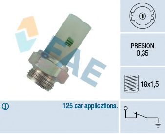 FAE - 12380 - Датчик тиску масла R 1,7/1,9D/TD