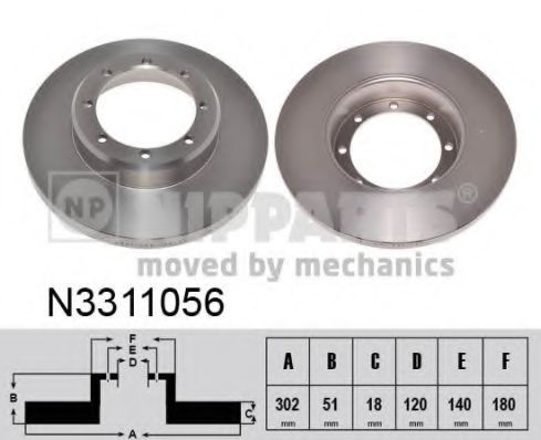 NIPPARTS - N3311056 - Тормозной диск