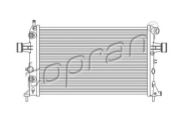 TOPRAN - 206 972 - Радиатор, охлаждение двигателя (Охлаждение)