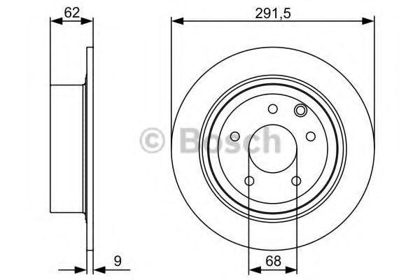 BOSCH - 0 986 479 362 - Диск гальмівний зад. Nissan Qashqai 1.6 16V 2.0 16V 1.5DCI 06.12-, 2.0DCI 07.04-