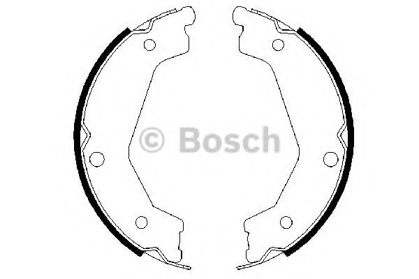 BOSCH - 0 986 487 708 - Гальмівні колодки барабанні Hyundai Terracan 2.5-3.5 06.01-10.06