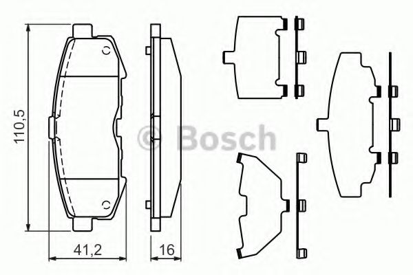 BOSCH - 0 986 494 319 - Колодки гальмівні задні Mazda MPV2 99-