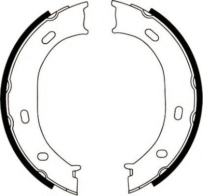 Комплект тормозных колодок, стояночная тормозная система (Тормозная система)