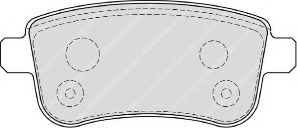 FERODO - FDB4182 - Гальмівні колодки дискові зад. Renault Scenic III/Megane III 2.0DCi 08-