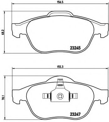 Гальмівні колодки дискові перед.  Renault  Laguna II 1.8 16V /1.9cDi/2.0/2.2  01-