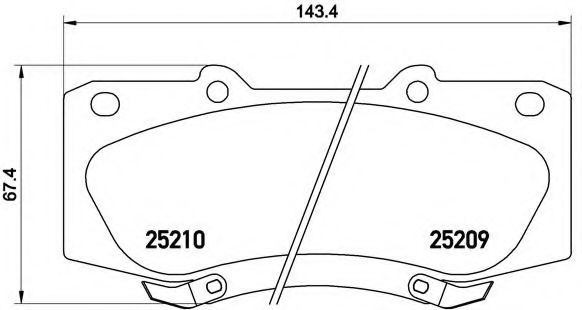 BREMBO - P 83 140 - Гальмівні колодки пер.Toyota Hilux 2.5 D-4D 07-