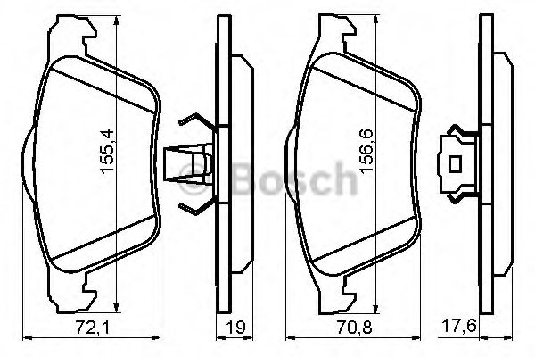 BOSCH - 0 986 494 158 - Колодки гальмівні дискові