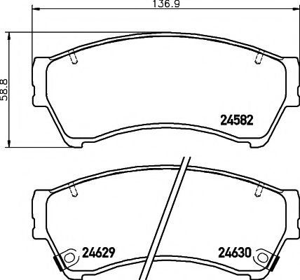 HELLA PAGID - 8DB 355 013-761 - Гальмівні колодки перед. Mazda 6 1.8, 2.0 MRZ 07-